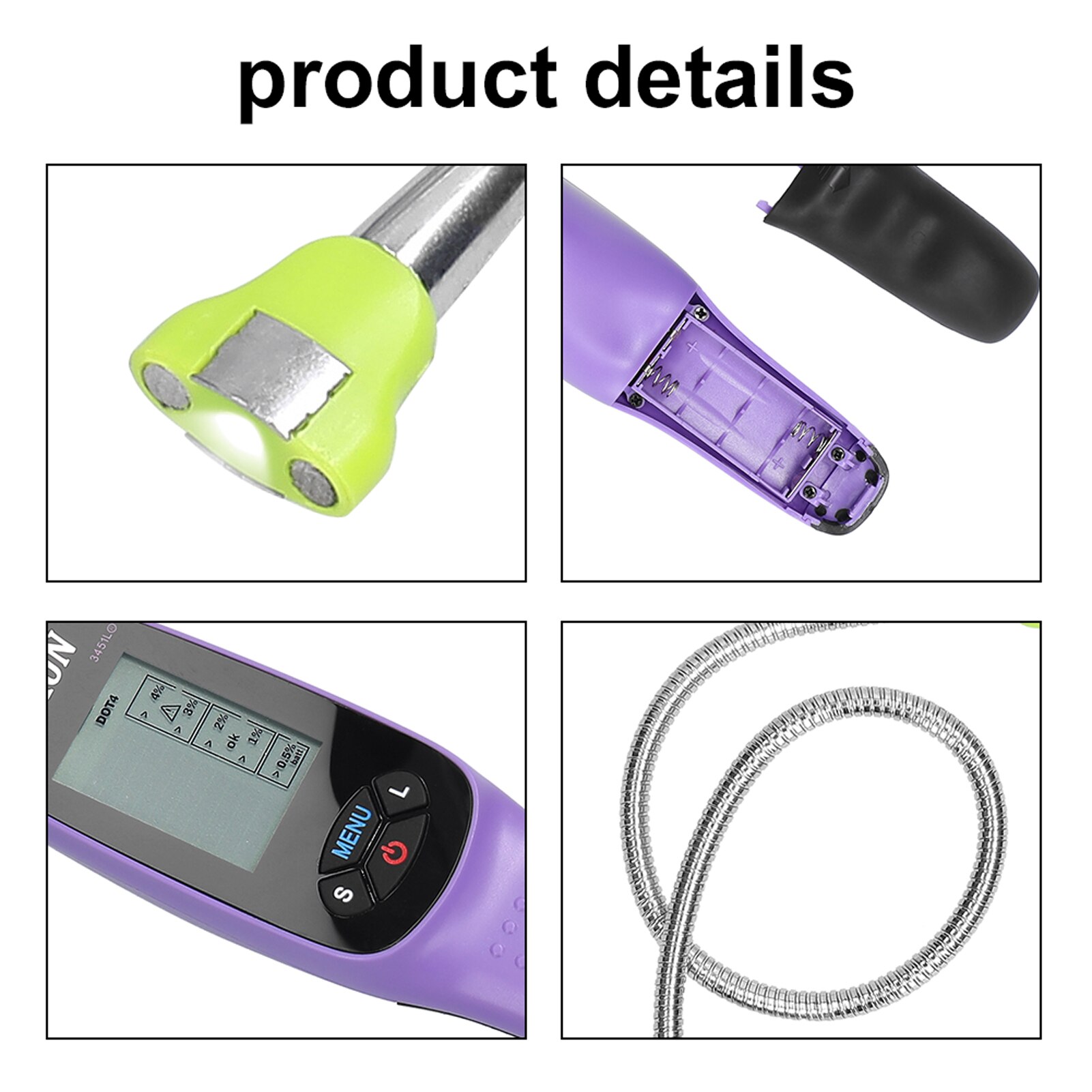 Handheld Brake Fluid Tester Auto Brake Fluid Testing Tool Brake Fluid Inspection Tester Shop Vehicle Inspection Maintenance Tool