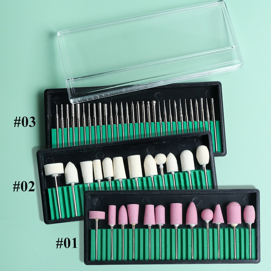 Cortadores para manicura, cortador eléctrico de lana, cuarzo, diamante, juego de herramientas para uñas, eliminación de esmalte de Gel y pedicura, SA1560