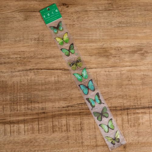 Sommerfuglesamler-serie maskering washi tape retro dekorativt selvklæbende tape gør-det-selv scrapbog klistermærke etiket papirvarer: 08