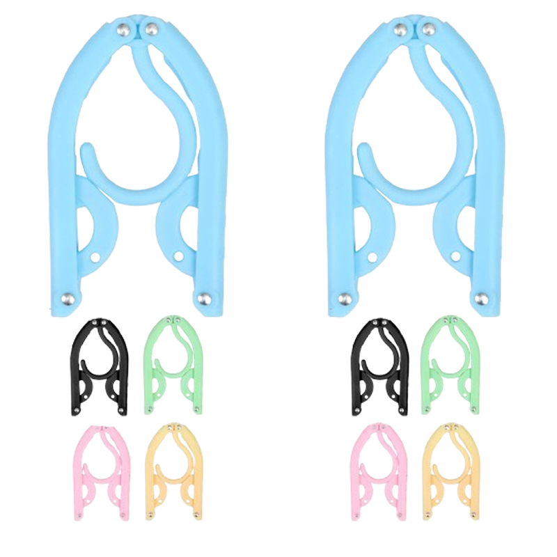 5/10 stücke Tragbare Reise Kleiderbügel Kunststoff Falten Faltbare Kleiderbügel Kleidung Trocknen Rack Reise Zubehör für Koffer Hotel: Dark Khaki