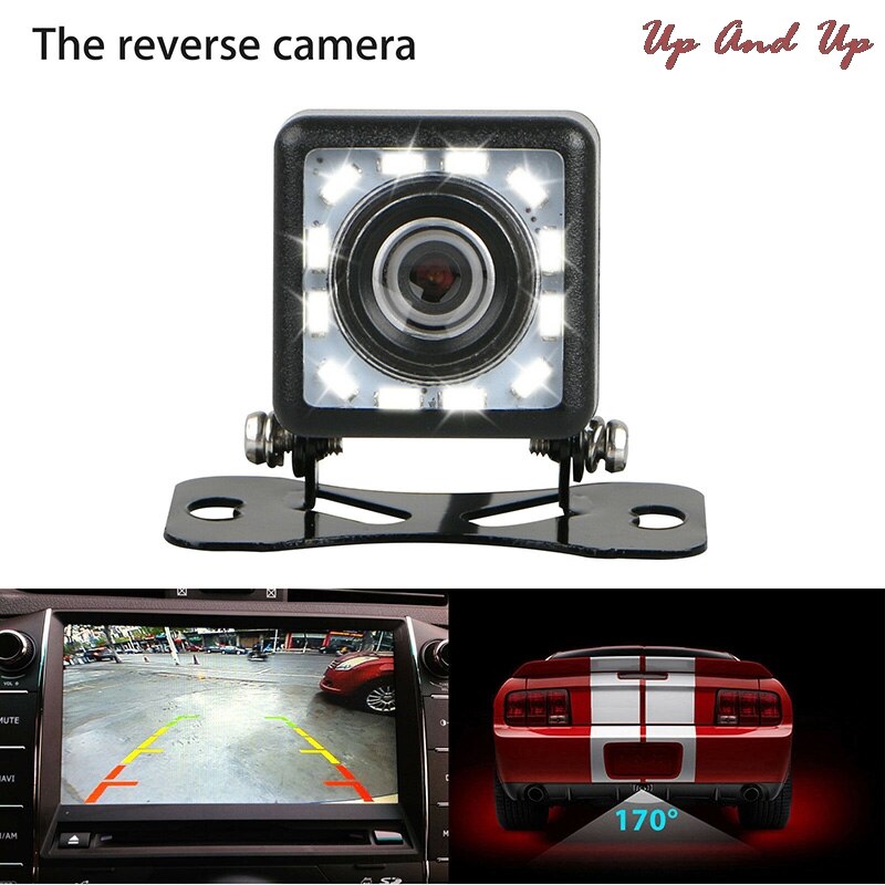 Car Rear View Backup Camera Parking Reverse Back Up Camera Waterproof CMOS 12LED