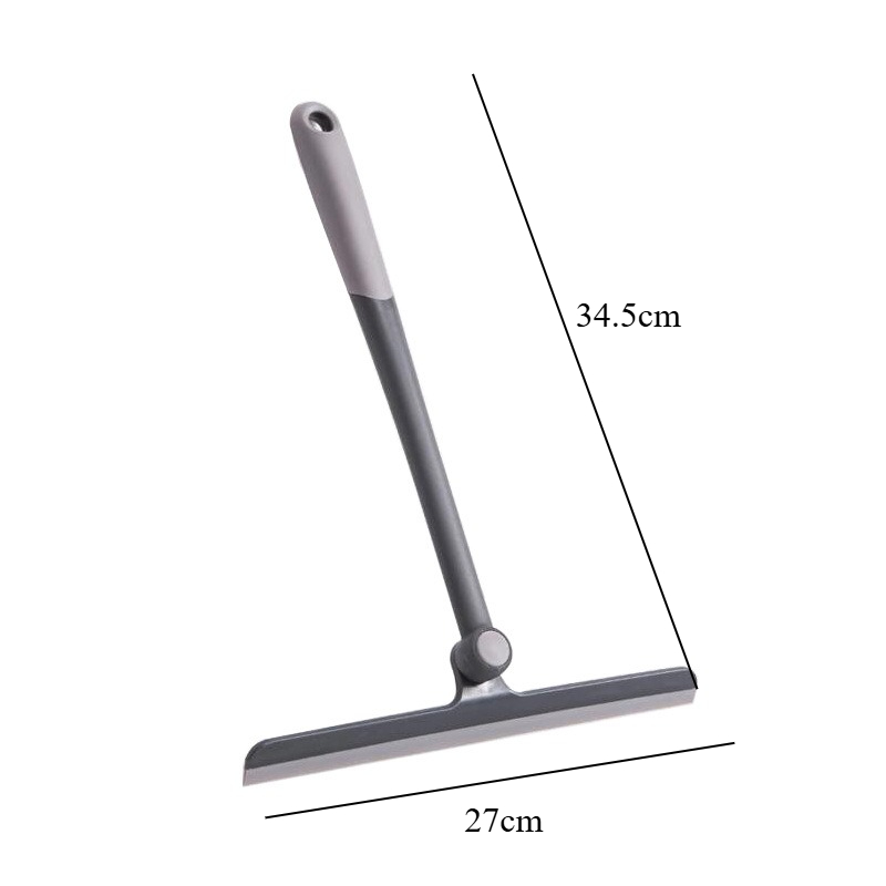 Shower Squeegee for Glass Door Wall Scraper Cleaner with Silicone Holder Bathroom Mirror Wiper Rubber Blade Water Remover Tool: Ivory