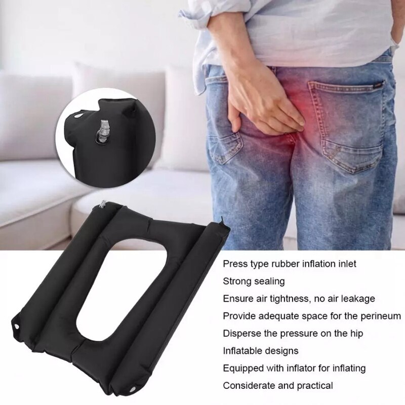 ! Washable Household Inflatable Bedpan Elderly Patients Care Anti Bedsore Air Cushion For Elderly Disabled With Inflato