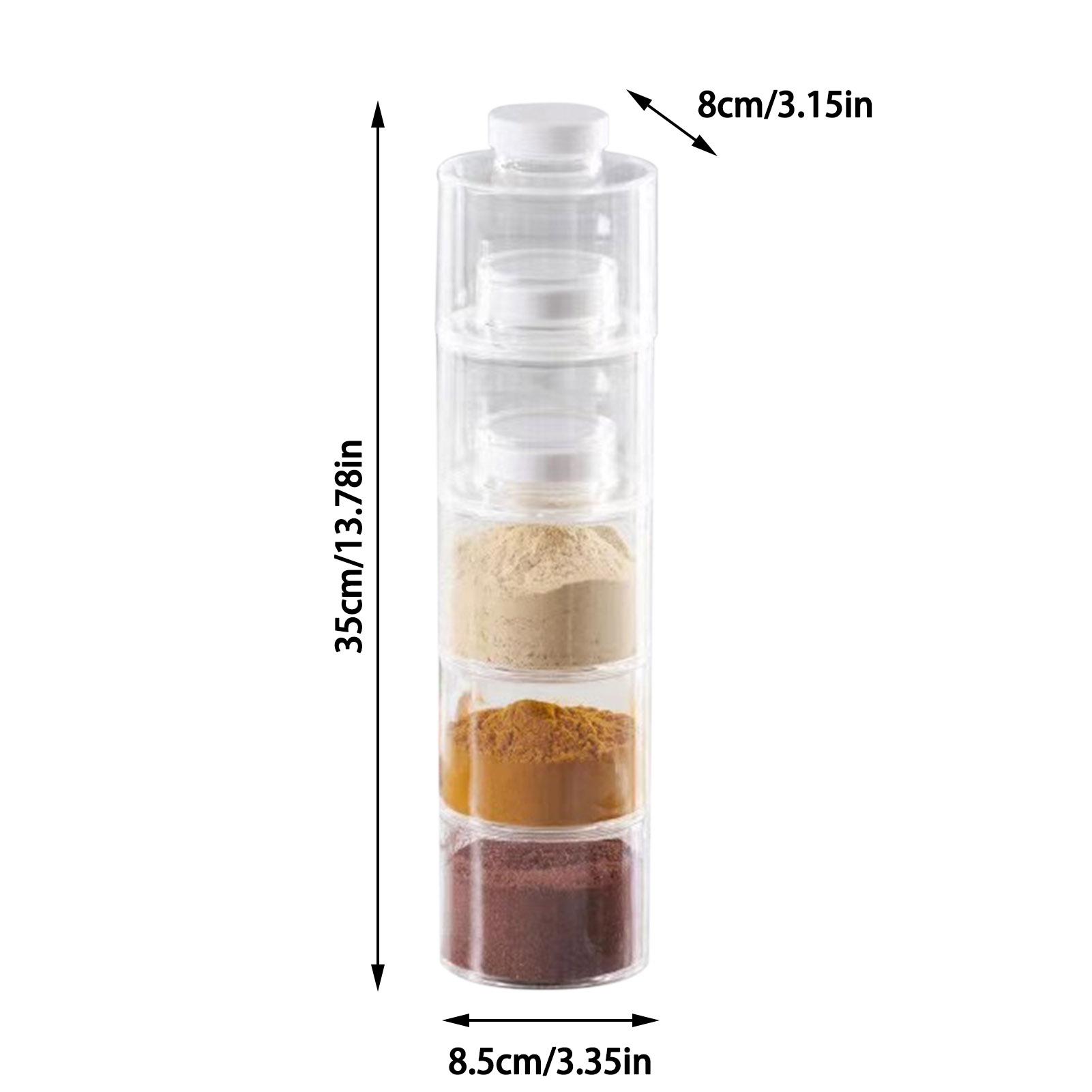 Keuken Spice Flessen Transparante Stapelbaar Kruiderij Opbergbakken Containers Huishouden Keuken Specerij Opslag Fles