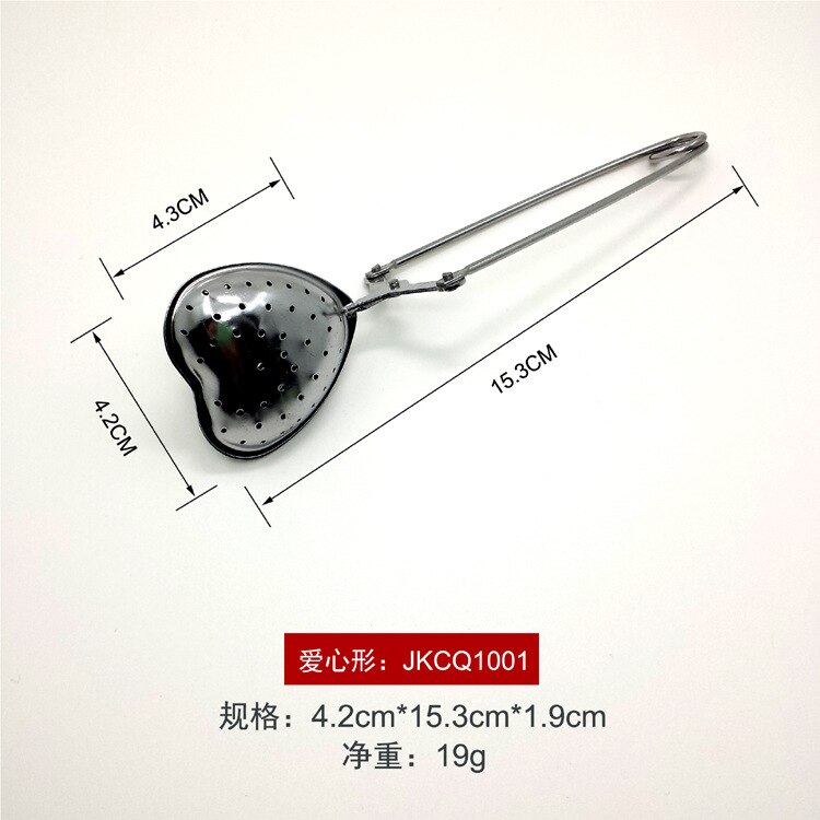 Håndholdt måne tekanne hjerte te infuser rustfritt stål sfære netting sil kaffe urte krydder filter diffuser te ball 4pc/ lot: En