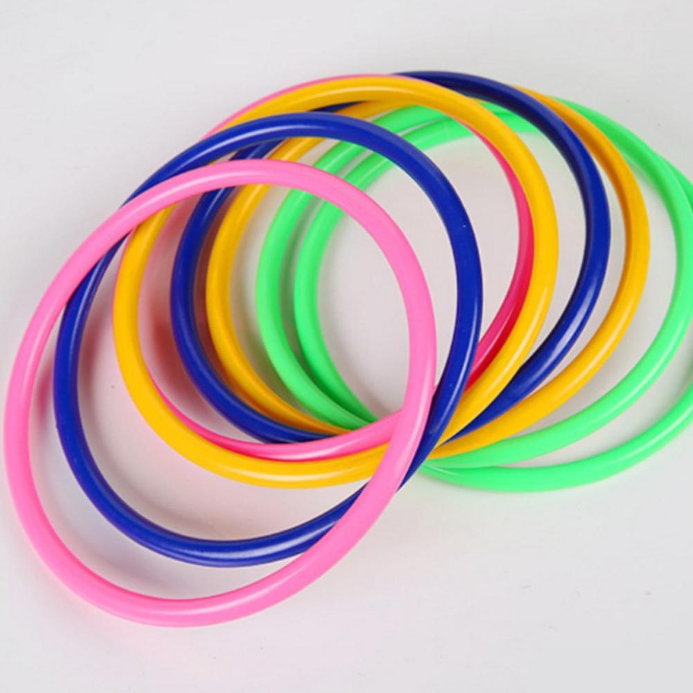 12 Stks/set Kids Multicolor Toss Ring Gooien Cirkel Beentje Carnaval Tuin Kraam School Spel Puzzel Speelgoed Kinderen Party Speelgoed