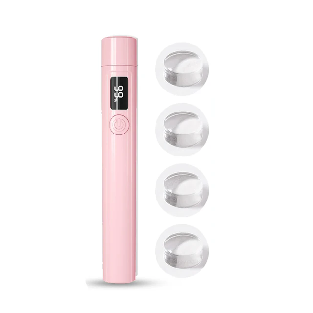 WEGOTTA- Mini secador de uñas led uv portátil lapiz,mini lampara uv led para uñas,linterna lavero led y uv recargable: Marfíl