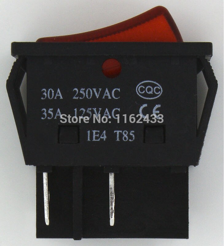 Kcd 4-201n-3 perforeret 30 x 22 mm 30a 4 pin til - fra båd vippekontakt kcd 4 serie afbryder med 220v lys