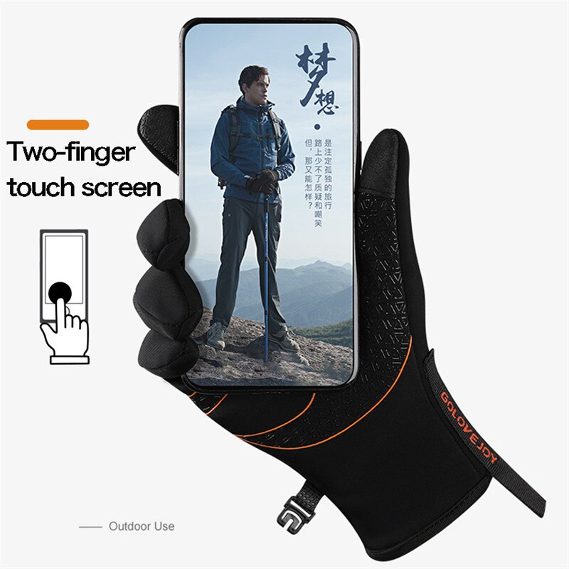 Waterproof Winter Cycling Gloves Windproof Outdoor Sport Ski Gloves Night Reflective Bike Bicycle Scooter Motorcycle Warm Glove