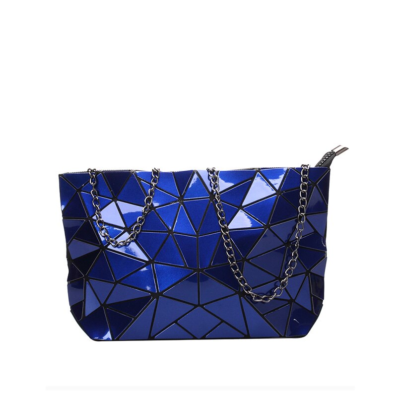 LOVEVOOK umhängetaschen für frauen faltbare messenger tasche mit retro frauen schulter tasche luxus handtaschen geometrische: Blau