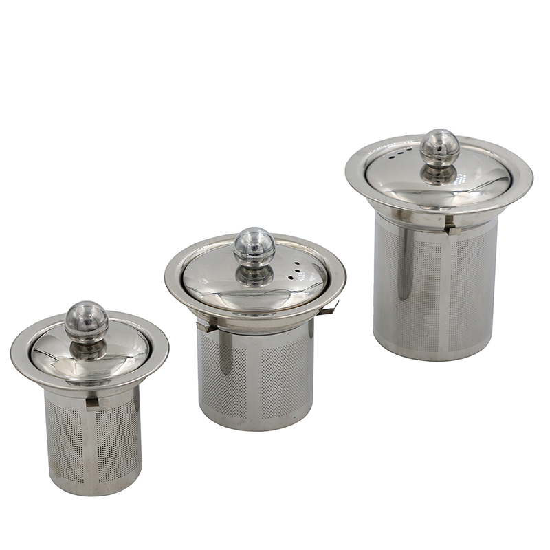 Infuseur à thé réutilisable en acier inoxydable, passoire à thé, théière en vrac, feuille de thé, filtre à épices, accessoires de cuisine, poignée