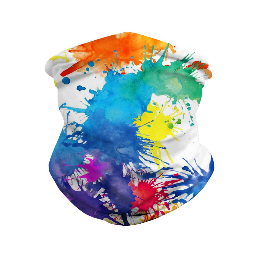 Tie-Dye Gradiënt Afdrukken Mannen En Vrouwen Beanie Hoofdband Hood Masker Hals Gaitere Sjaal Stof Vierkante cap Trend: E