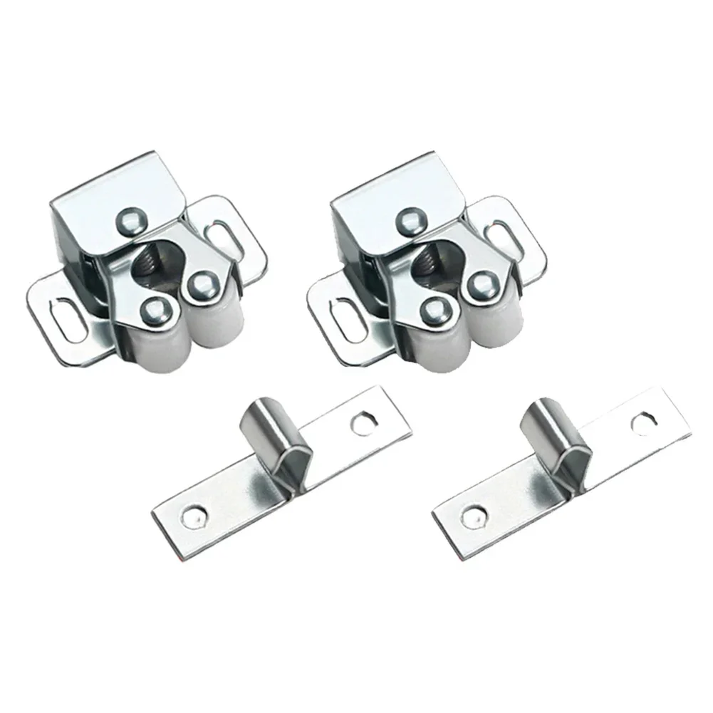 Double loquet de fermeture de porte pour Hurhomes, pince, quincaillerie, serrure domestique, rouleau de remplacement, acier inoxydable, tout neuf: Argent
