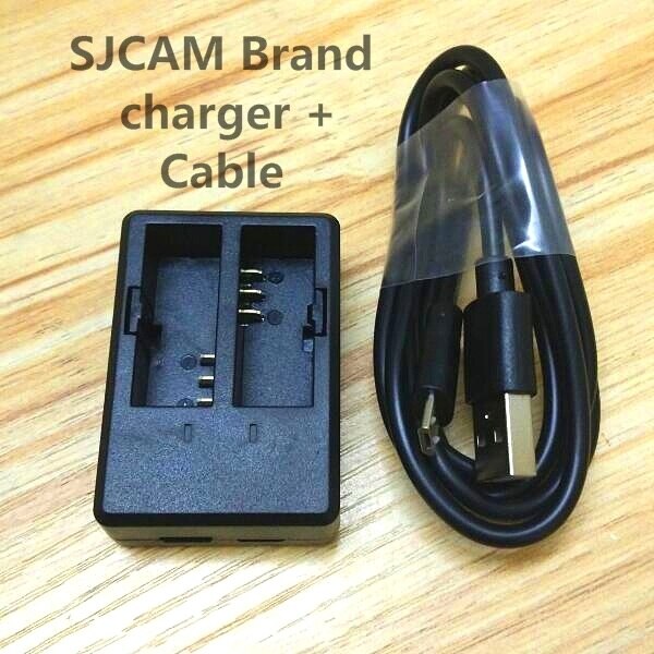 SJCAM Original Battery Case 1350/1050mAh Dual Charger For SJCAM SJ4000 Air Sj5000 Akaso V50 H9R H6S H8 Action Camera Accessories: B Charger