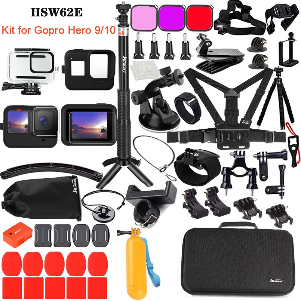 Husiway – Kit d'accessoires pour Gopro Hero 10 – Grandado