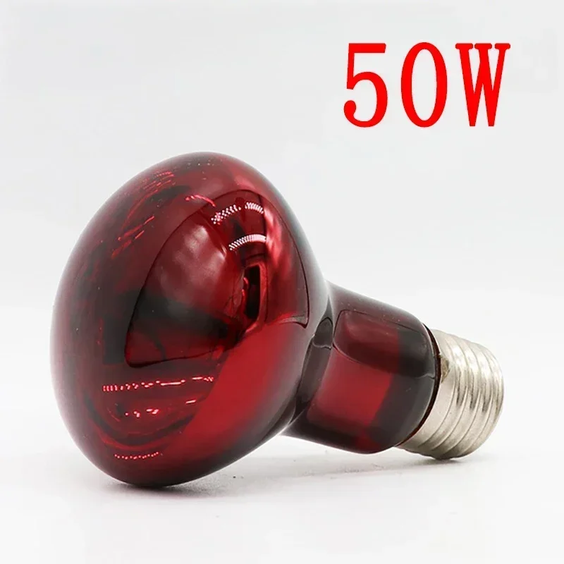 220V UVA Amfibische Rode Verwarming Lamp 25/40/50/75/100W Infrarood lamp Glazen Lamp Accessoires voor Reptielen Slang Hagedissen E27 Lamp: Dark Khaki
