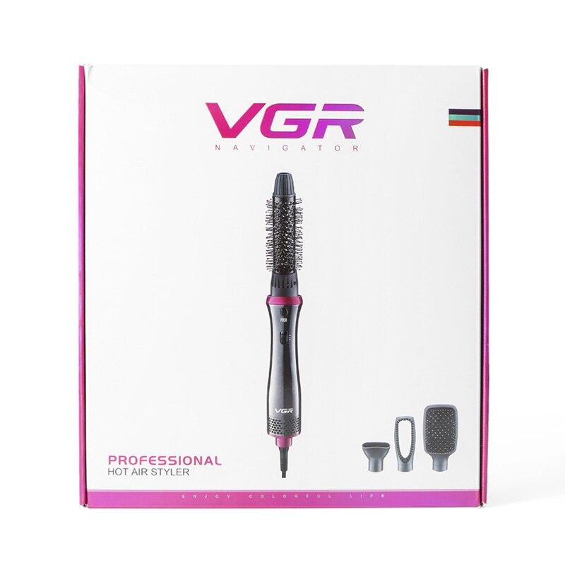 4 In 1 Electric Hair Dryer Hair Curling Iron Rotating Brush Hairdryer Hairstyling Tools: With Box