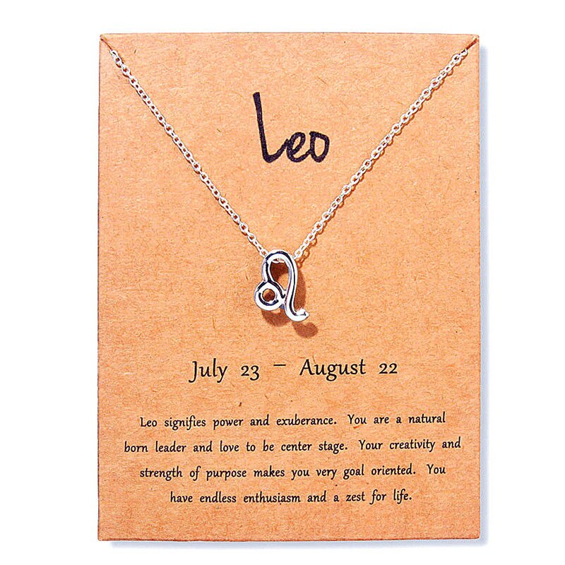 Vrouwen 12 Horoscoop Sterrenbeeld Goud Kleur Hanger Ketting Taurus Ram Leeuw 12 Sterrenbeelden Sieraden Kinderen Kerstcadeaus: Leo