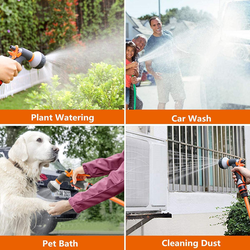 8-function car wash water gun set, garden tool high pressure garden irrigation water gun