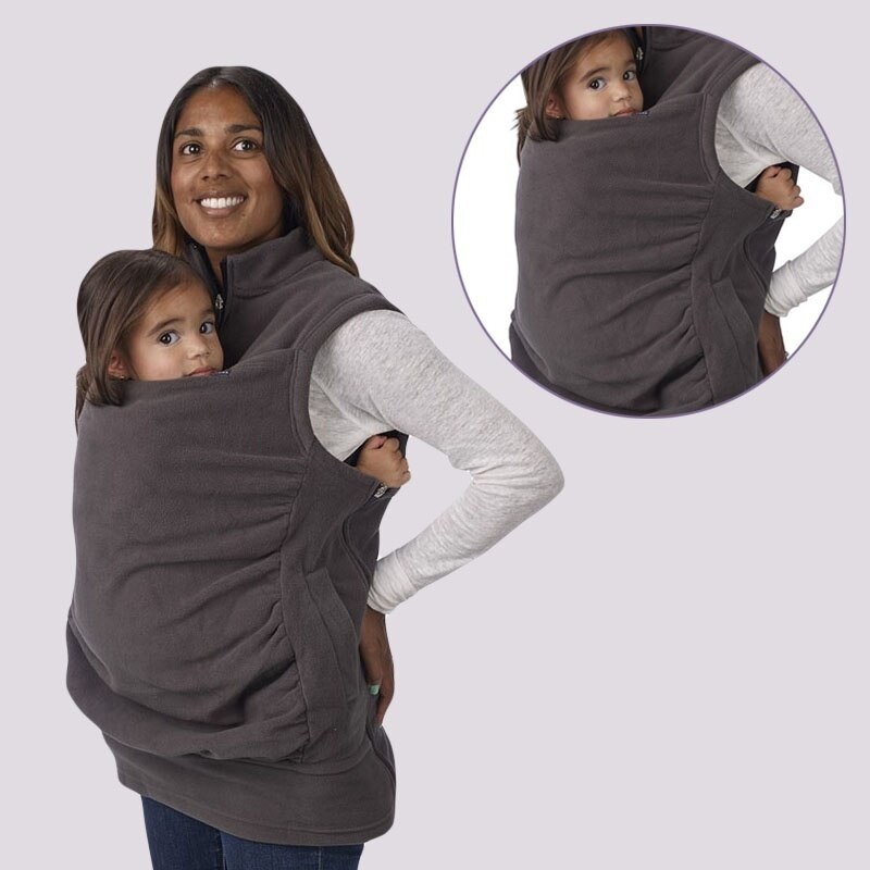 Graviditetstøj udtøj kænguru outfits mor frakke kvinder bomuld behagelig gravid kvinde ærmeløs outwear jakke