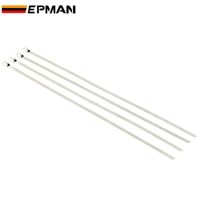 Bridas de acero inoxidable para tubo de escape de BMW, bridas Extra largas y anchas para cables de acero inoxidable para BMW E60 E61 5 SERIES EP-ZS100, 100 unidades