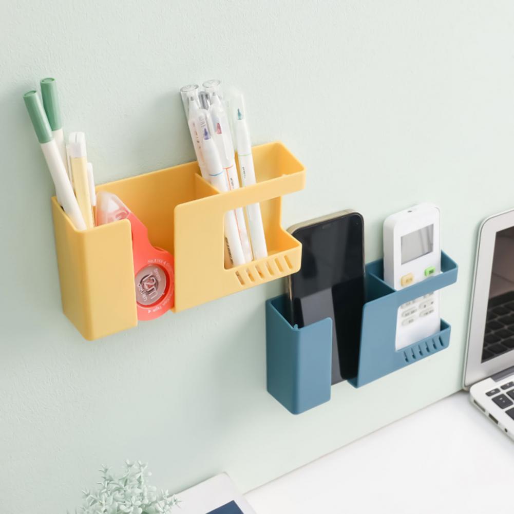 Wall-mounted Remote Control Holder Strong Load-bearing Remote Control Case Anti-dust Round Corner Remote Control Holder for Home