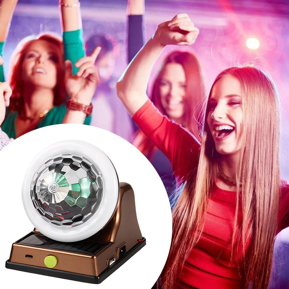 Disco Ball Light Colorful Rotating Magic Ball Light Magic Ball RGB LED Stage Light Rotating DJ Ball for Home Room Dance Karaoke