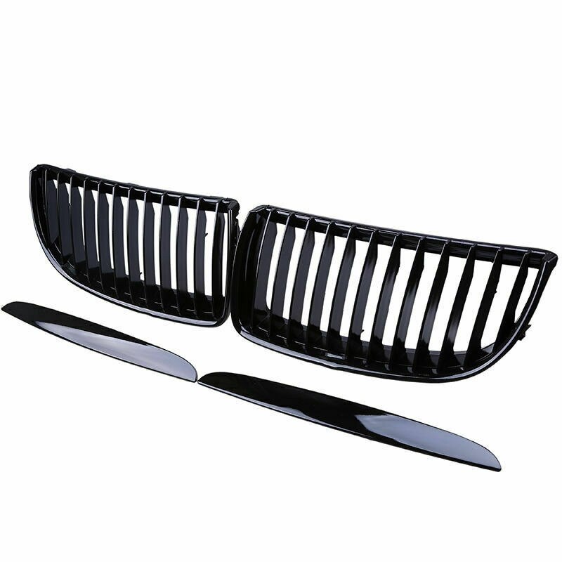 Auto Gloss Black Voorbumper Radiator Roosters Grill Voor-Bmw 3 Serie E90 E91 2005 51712151895 51712151896