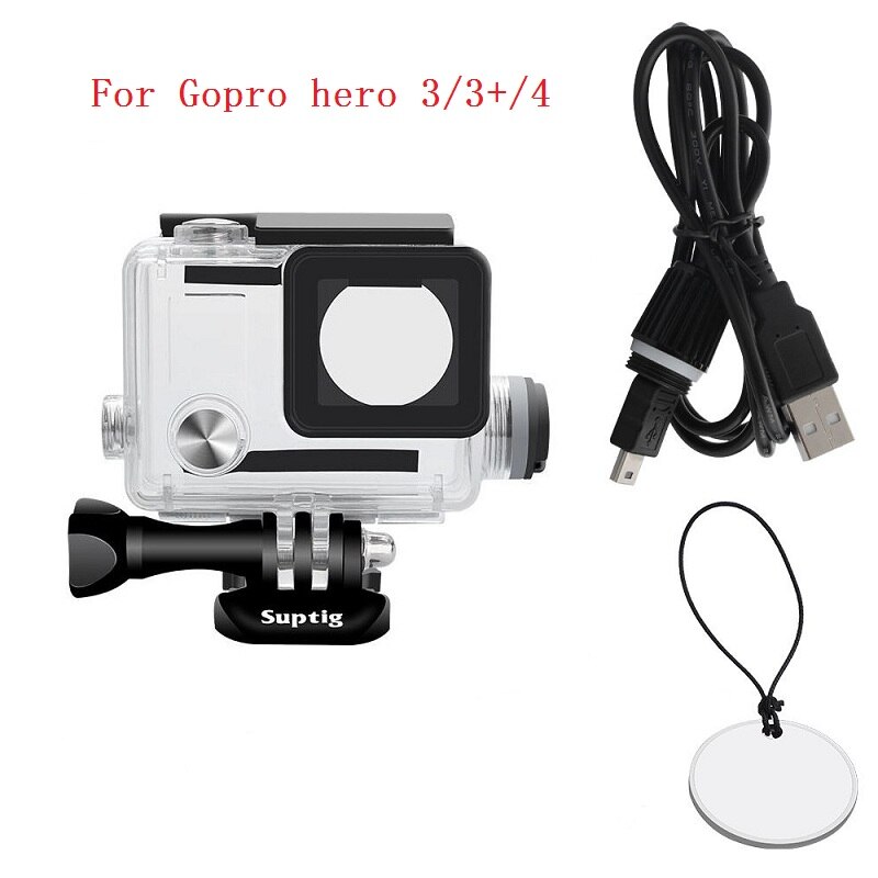 Suptig per GoPro hero 3/4/5/6/7 5200mAh Impermeabile Accumulatori e caricabatterie di riserva Caricabatteria Impermeabile cassa della Macchina Fotografica Gopro Ricarica Borsette/Scatola: Gopro 3 4 case A