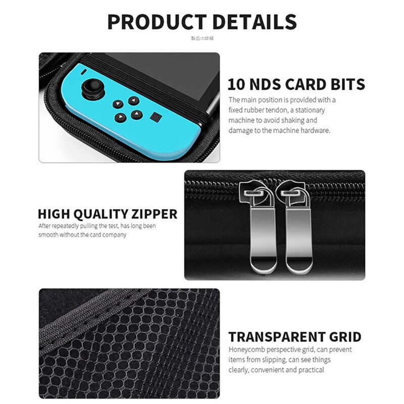 EVA Protective Storage Bag Case For Nintend Switch NS NX Console Shell Handbag Travel Carrying Hard Cover Controller Accessories