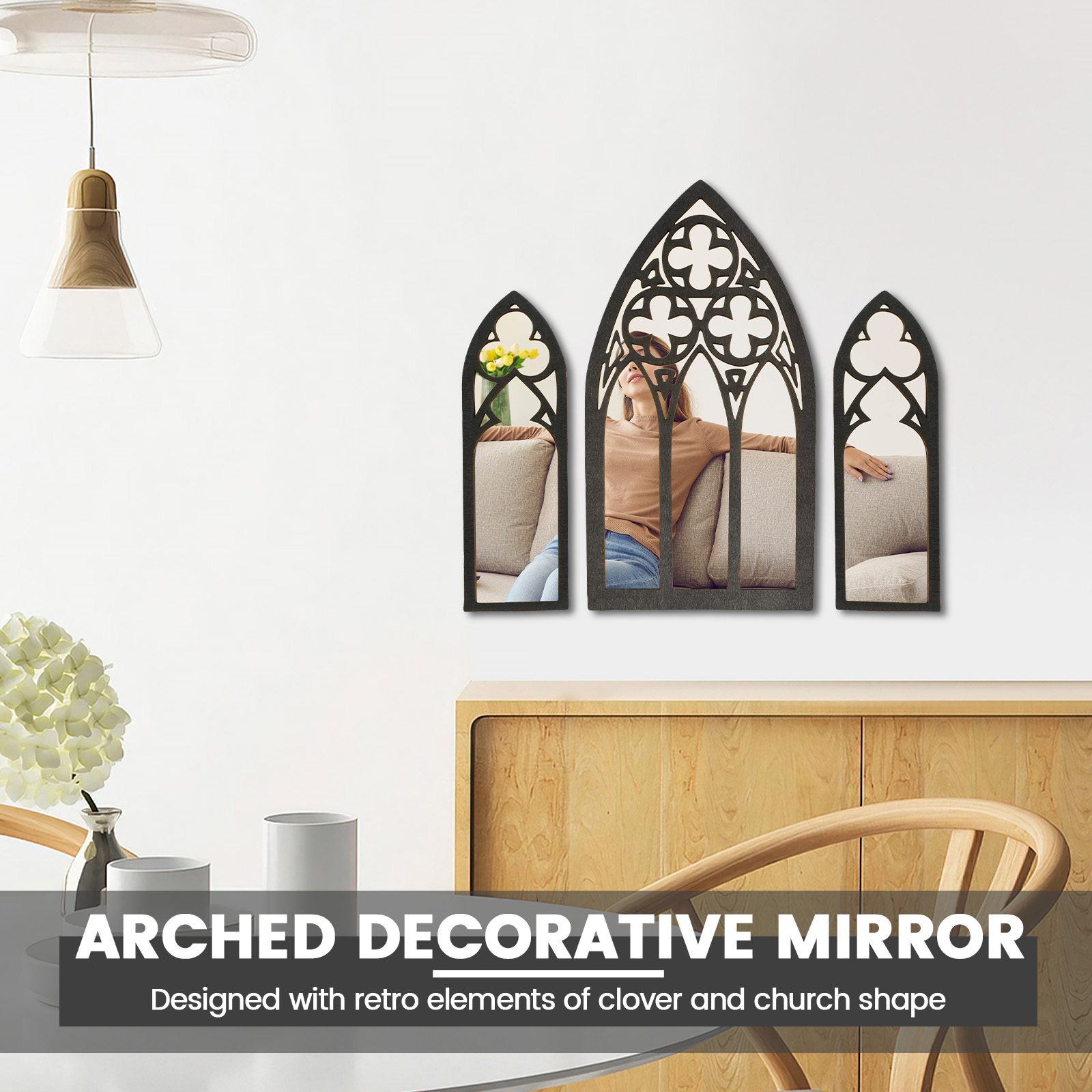 Gothic Mirrors Wall Decor Gothic Arched Wall Mirrors Vintage Cathedral Arch Frame Mirror Bedroom Art Wall Decoration
