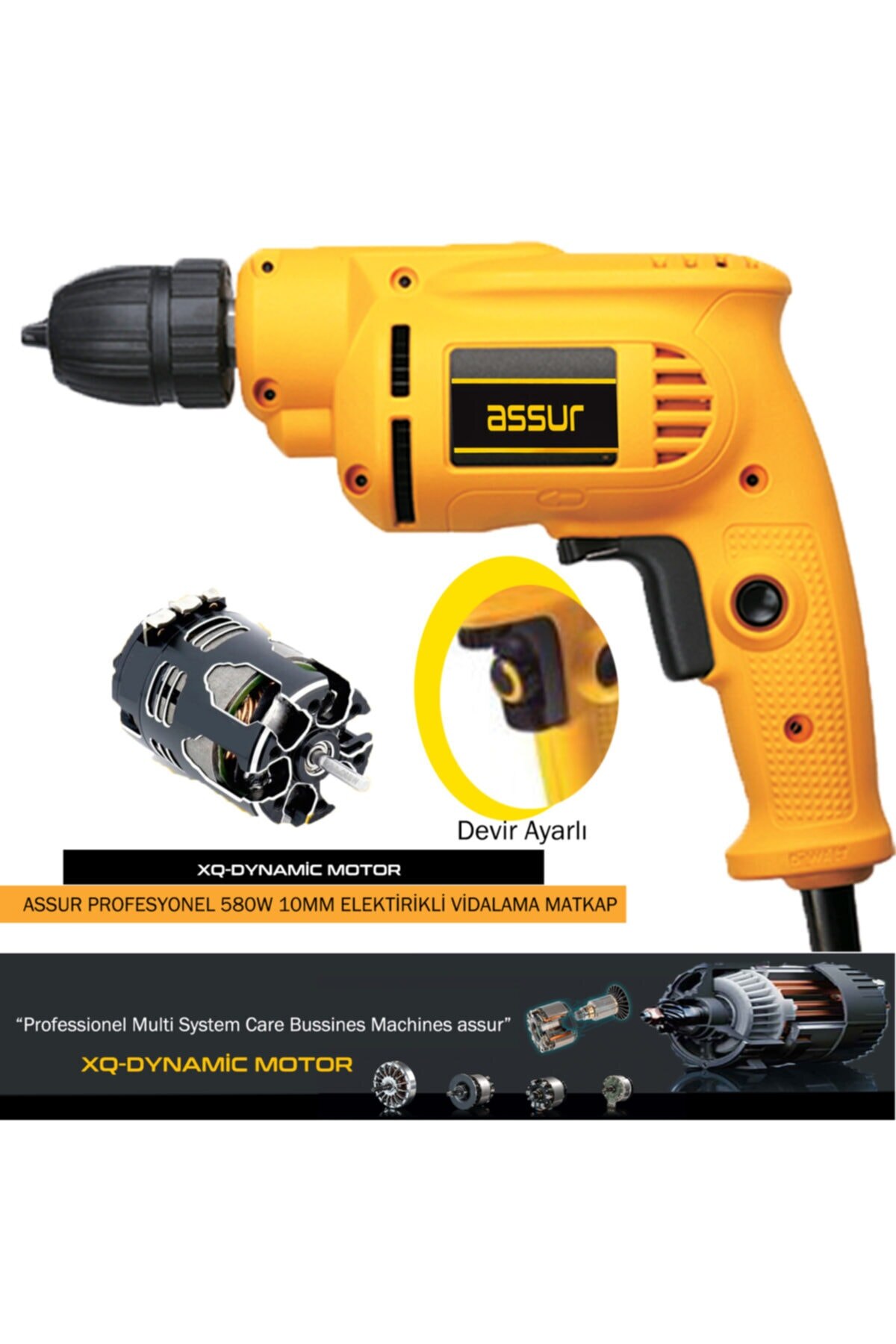 10mm 580w Electric Xq-dynamic Motor Driver Drill