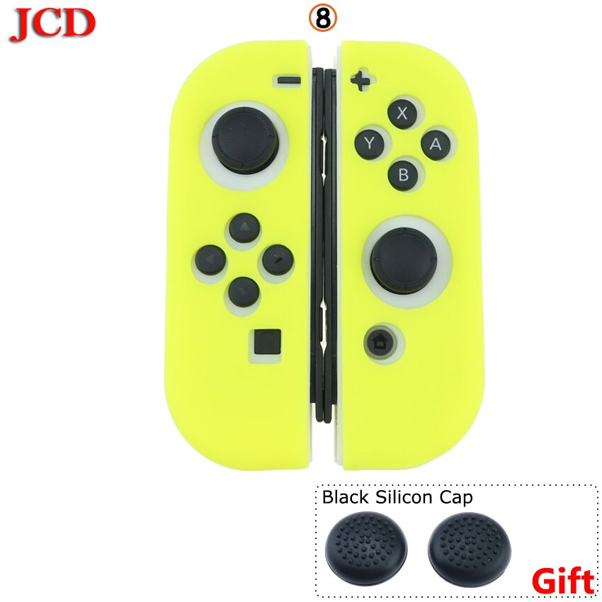 JCD For Nintend for Switch Controller Gamepad Joystick Silicone Case For Nintendo for Switch NS Black Silicon Cap: No8