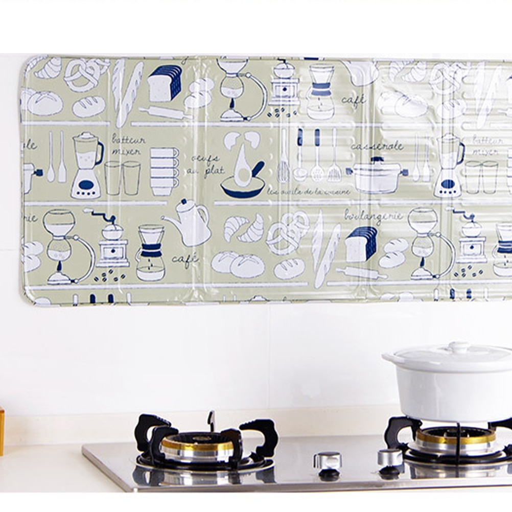 1PC Heat-insulation Practical Gas Stove Aluminum Foil Oil Splash Screen Shield for Home Kitchen Oil Splash Board