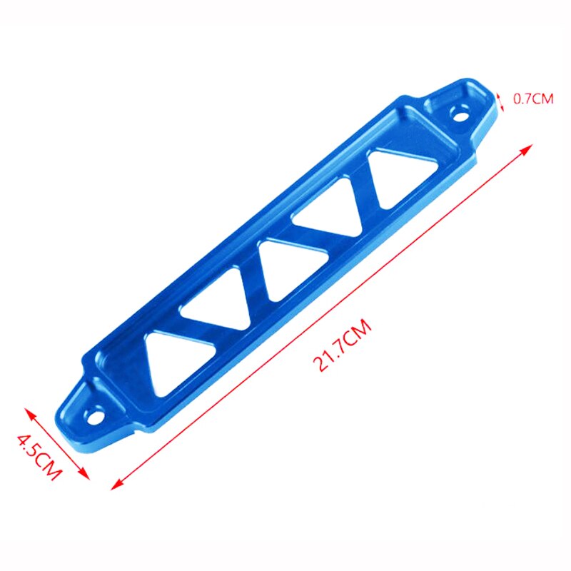 Svart, blå, röd, silver, lila 220mm/190mm bilbatteri fäste billet aluminium stag bar bilfäste batterihållare