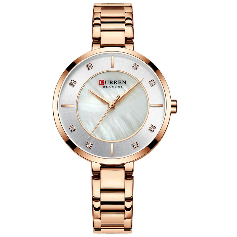 Vrouw Horloges Rose Curren Top Luxe Horloge Vrouwen Quartz Waterdichte vrouwen Horloge Dames Meisjes Horloges Klok: rose gold