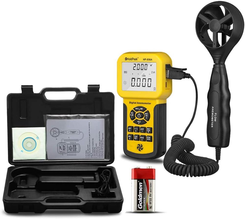 HP-836A Digital Anemometer wind meter Temperature RMP Meter USB Velocity Tester Handheld Tacometro Digital Anemometro