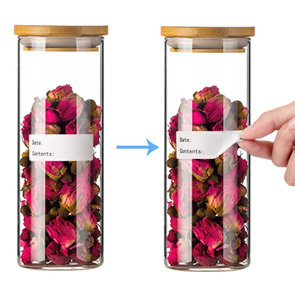 125 Pcs Food Storage Labels Freezer Sticker Self-Adhesive Removable Plastic Paper Containers Stickers For Kitchens Food Trucks