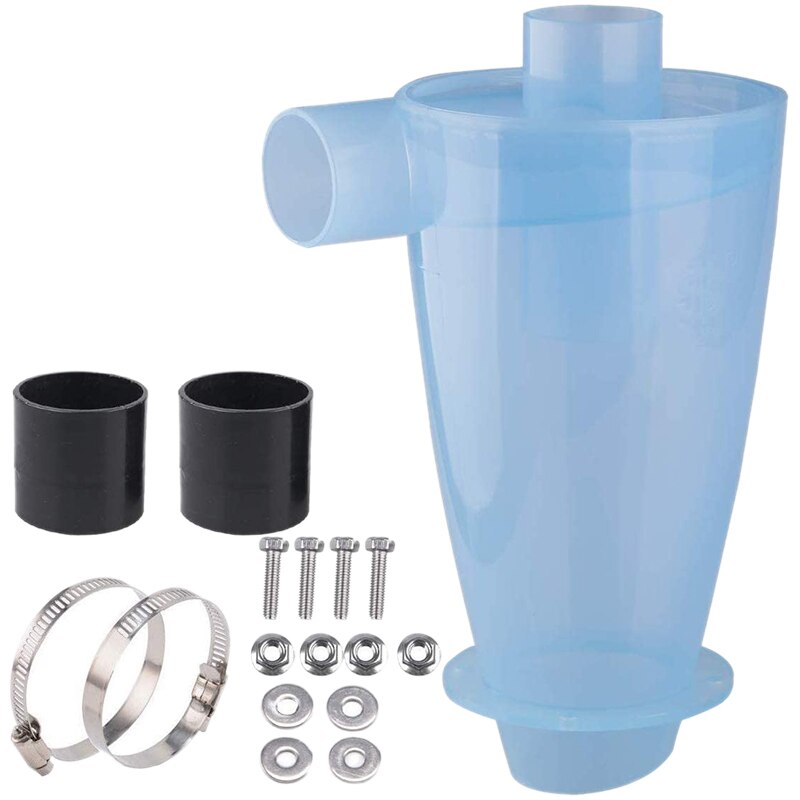Dust Cyclone Collector Transparent Compound Supercharger High Efficiency Dust Cyclone Vacuum Cleaner Filter Collector: Default Title