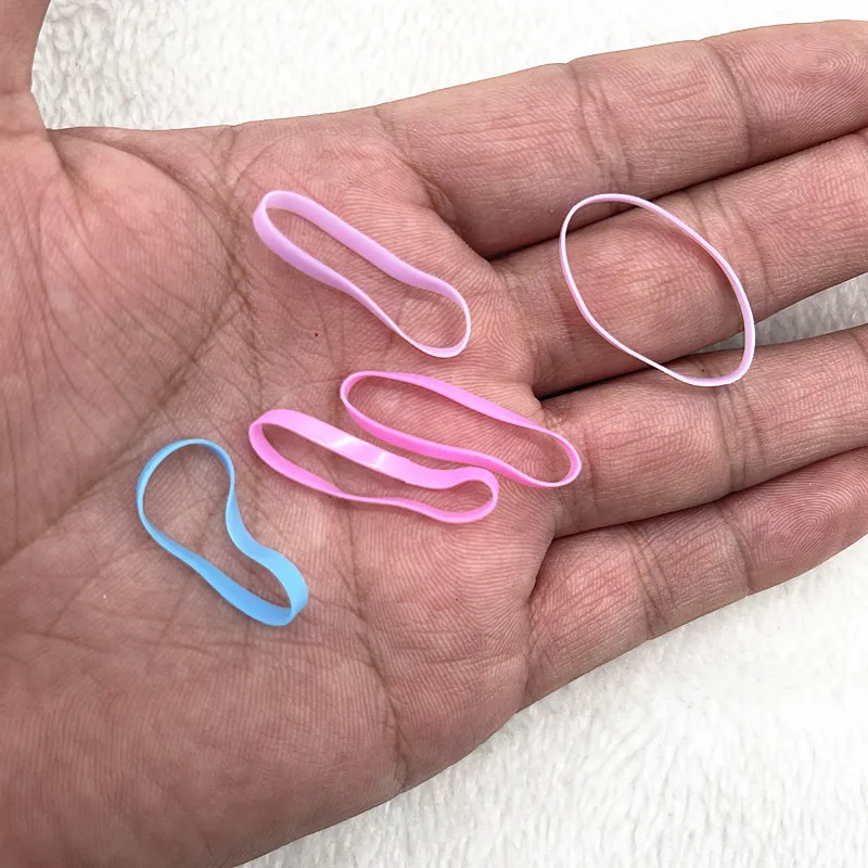 200pcs--1000pcs Colourful Rubber Ring Disposable Elastic Hair Bands Ponytail Holder Rubber Band Scrunchies Kids Hair Accessories