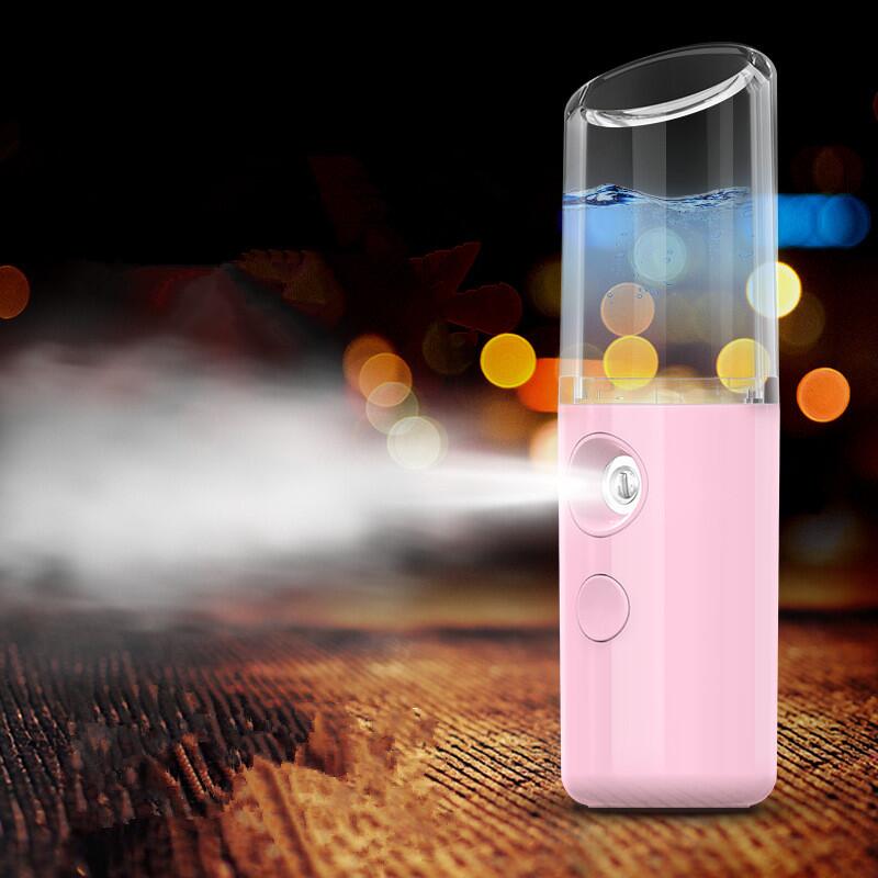 Mini Nano Gezichtsnevel Spuit - Oplaadbare Ultrasone Luchtbevochtiger voor Huidverzorging: Roze