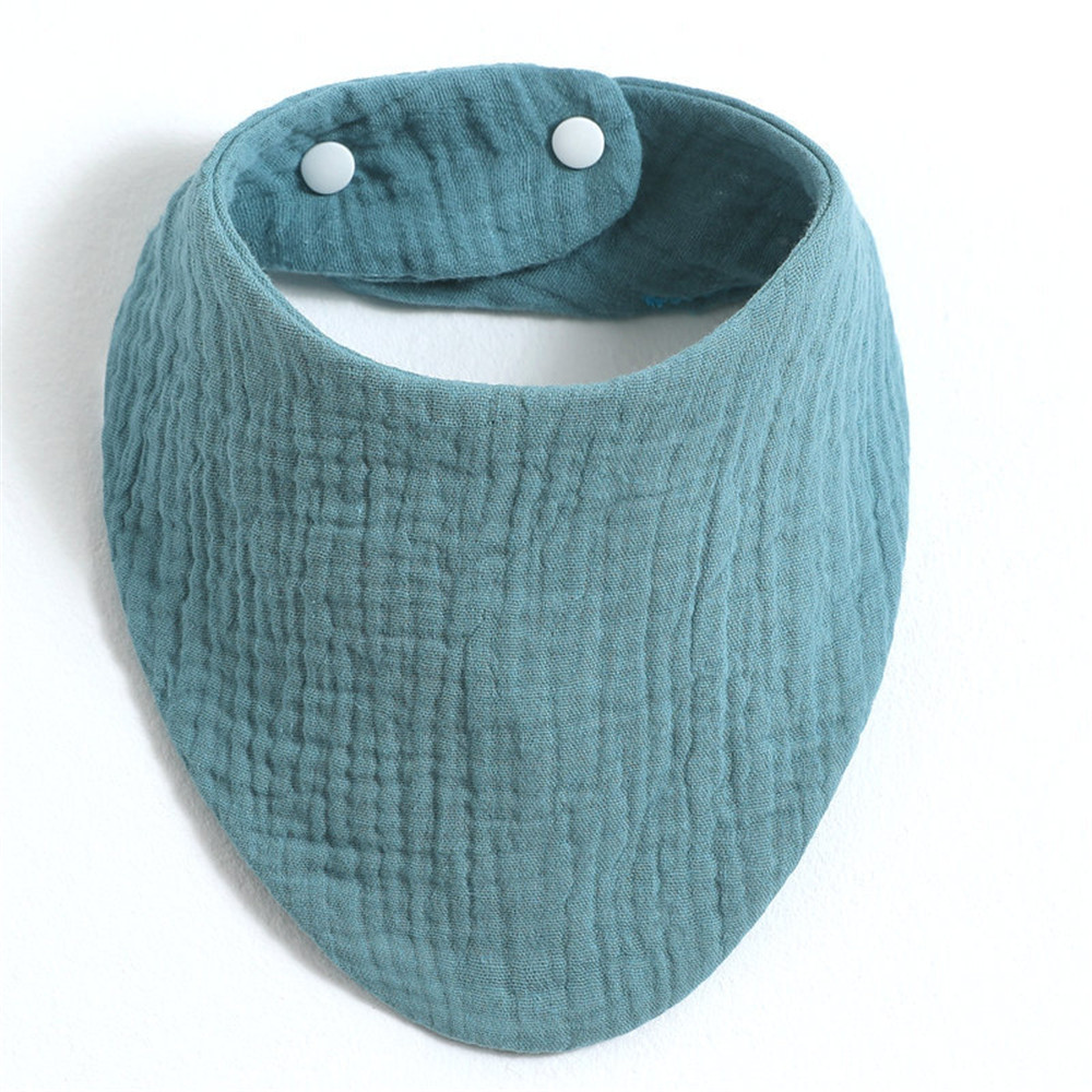 Baberos de algodón para bebé, pañuelo de muselina para eructar, accesorios para recién nacido, botón a presión, toalla triangular, alimentación, 1 unidad: 11