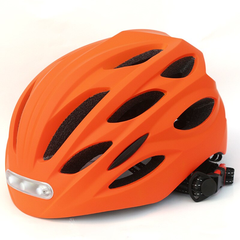 Lampe LED pour casque de vélo avec feu arrière LED moulé de l'intérieur, équipement de cyclisme pour sports de plein air, équitation et moto: Orange / L 58-60cm