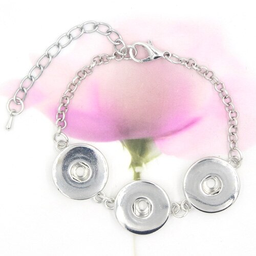 1PC Nuovo Chunky 18mm button Monili Del Braccialetto, FAI DA TE Intercambiabili 3 Tre Braccialetti FAI DA TE per le donne A Scatto Gioielli Pulsera