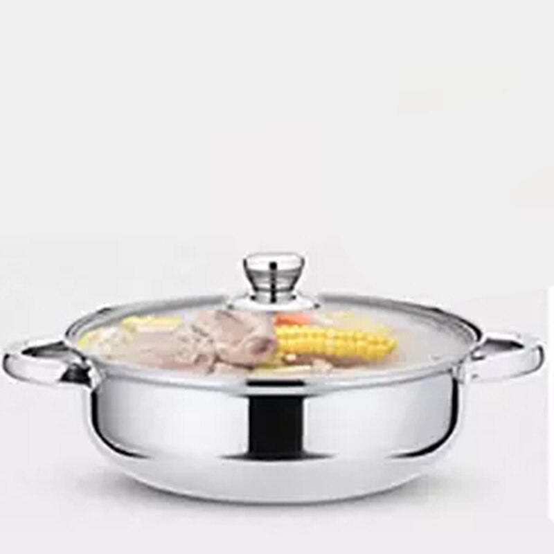 Soup Pot Induction Cooker Gas Stove Universal Soup Pot Stainless Steel Thickening Home Porridge Pot Pot Soup Pot Clear Soup