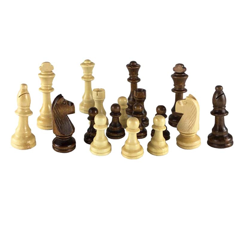 Juego de ajedrez de madera de 32 piezas, 54/65/80/92/105mm de altura, juego completo de ajedrez