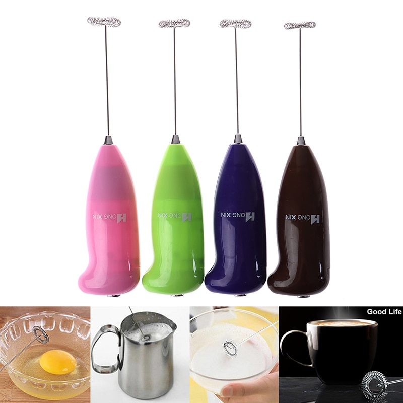 1pc mleko napoje kawa ubijaczka, rózga elektryczna trzepaczka robić jajek spieniacz spieniacz mini uchwyt mieszadło praktyczne narzędzie kuchenne