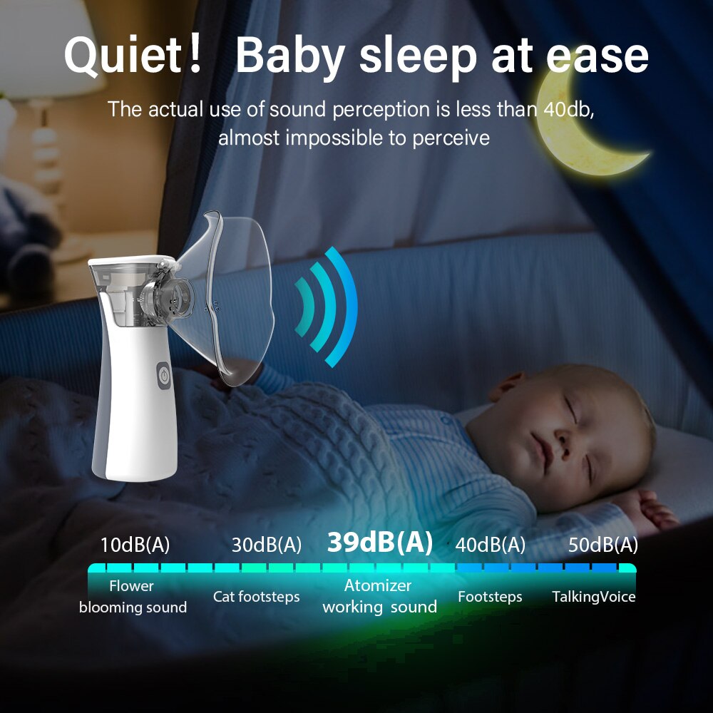 Silencieux Maille De Poche Nébuliseur Asthme Inhalateur Atomiseur Mini Portable Nébuliseur Humidificateur Enfants Soins de Santé