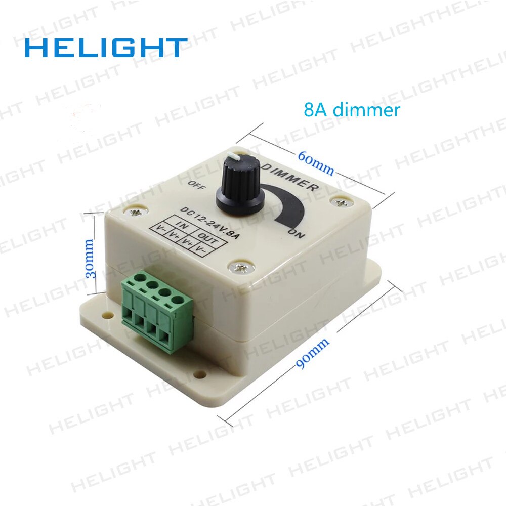 LED Dimmer controller touch dimmer controller DC12-24V 8A/16A Rotation Helligkeit adjustabe Dimmer Controller für 50502528 Streifen