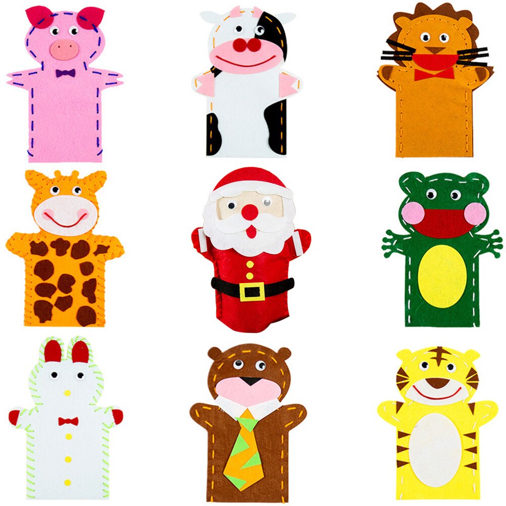 Enfants bricolage à la main marionnettes en tissu pâte à découper gratuite couture décoration de noël enfants jouets éducatifs pour enfants